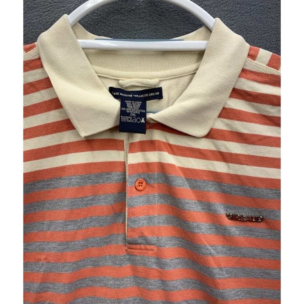 Vintage Marithe Francois Girbaud Mens Stripe Pique Polo Shirt 2XL Y2K 90’s Party - Picture 8 of 13